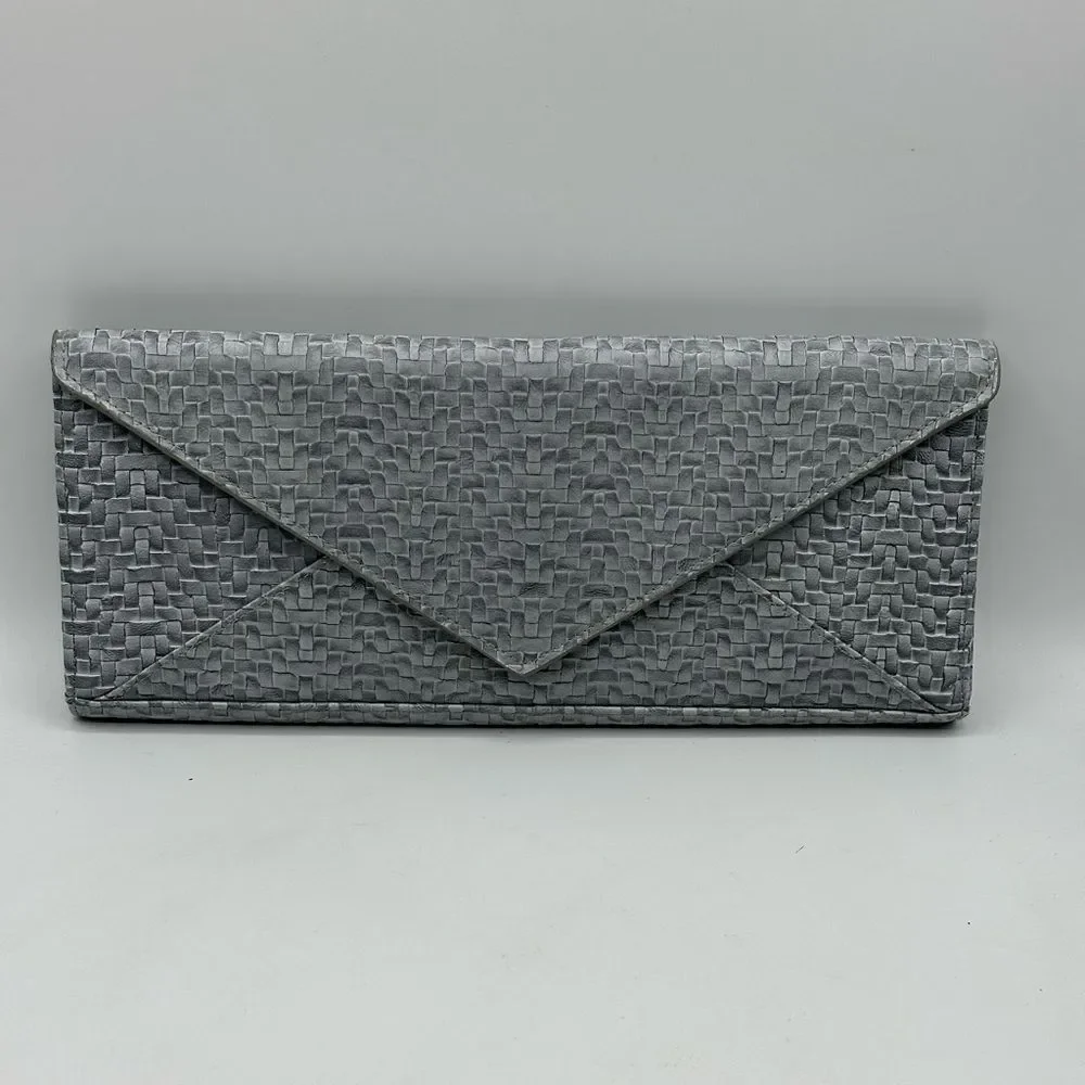 Lulu Townsend Women's Clutch Gray Classic Hollywood Style Magnet Closure